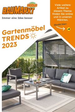 Globus Baumarkt Prospekt - Gartenmöbel TRENDS 2023