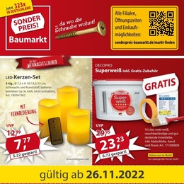 Sonderpreis Baumarkt Prospekt - Angebote ab 26.11.